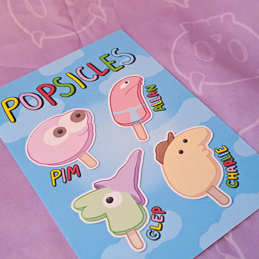 Smiling Friends Popsicles Art Print