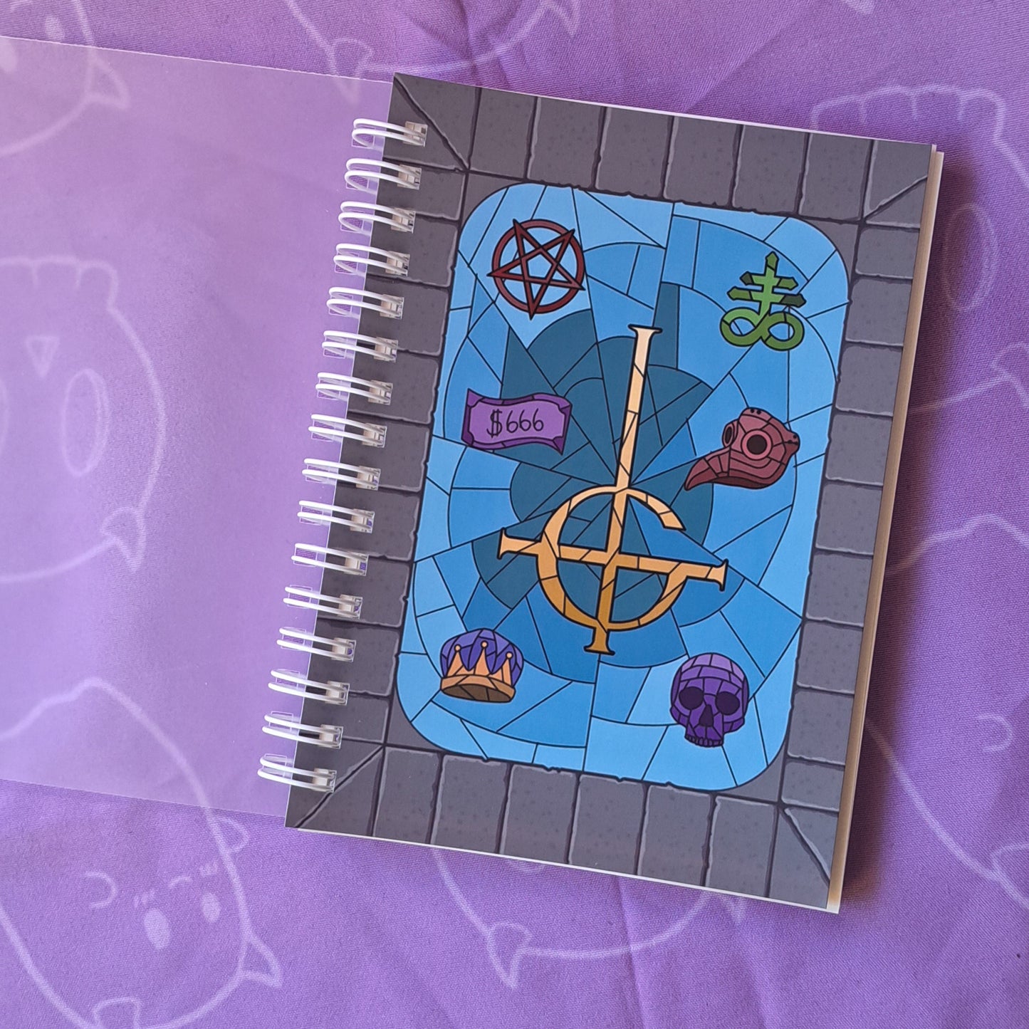 Stained Glass Ghost Reusable Sticker Book