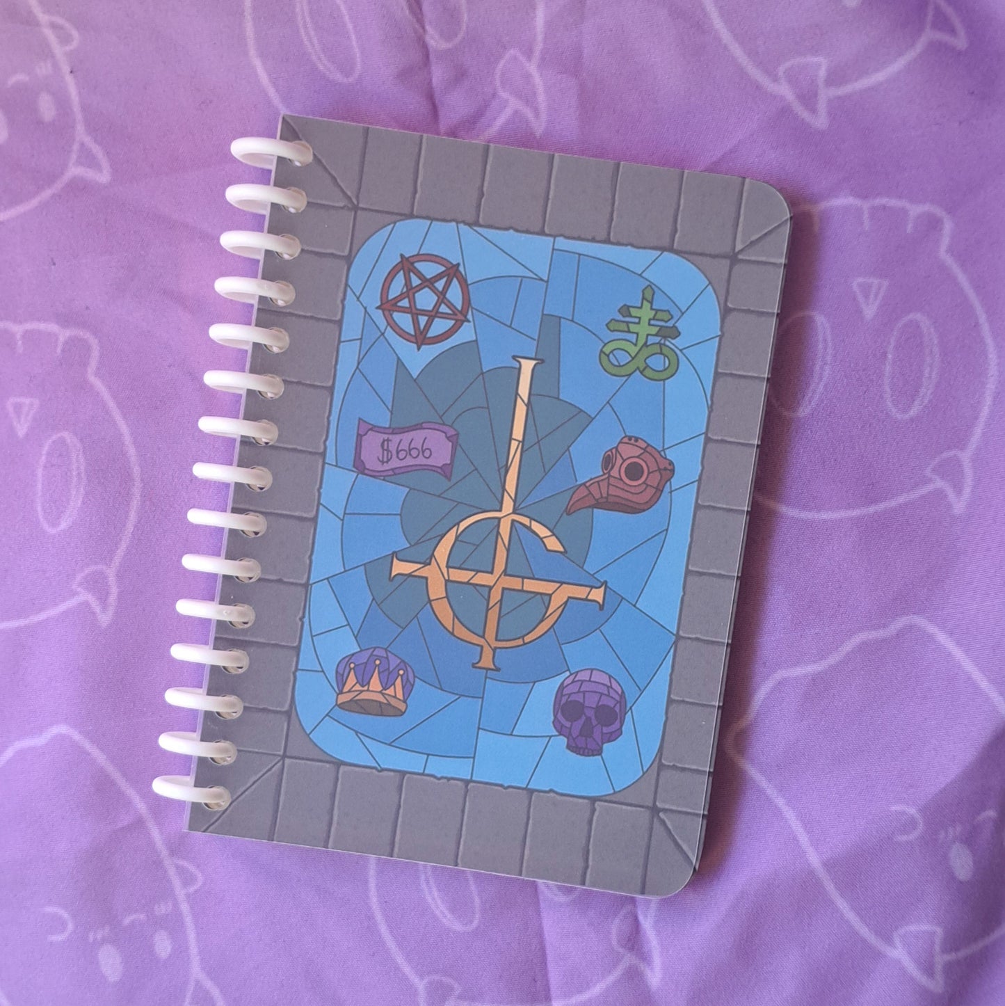 Stained Glass Ghost Dotted Notebook