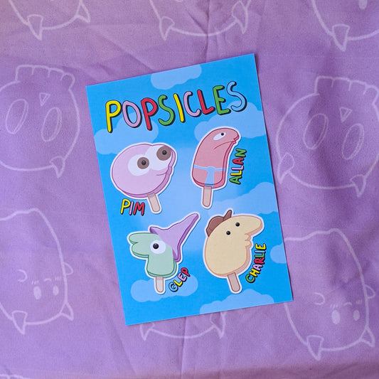 Smiling Friends Popsicles Art Print