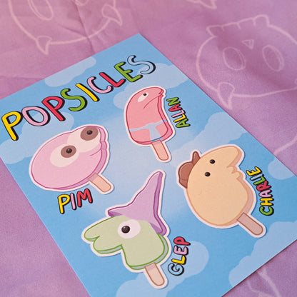 Smiling Friends Popsicles Art Print