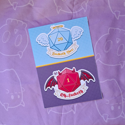 D20 Angel Devil Art Print