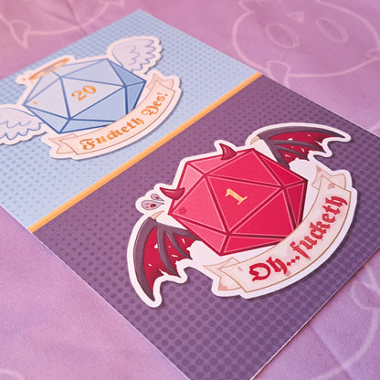 D20 Angel Devil Art Print