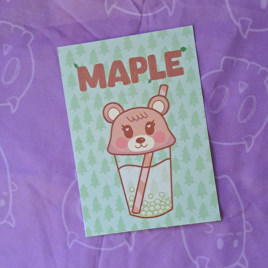 Maple Villager Boba Art Print