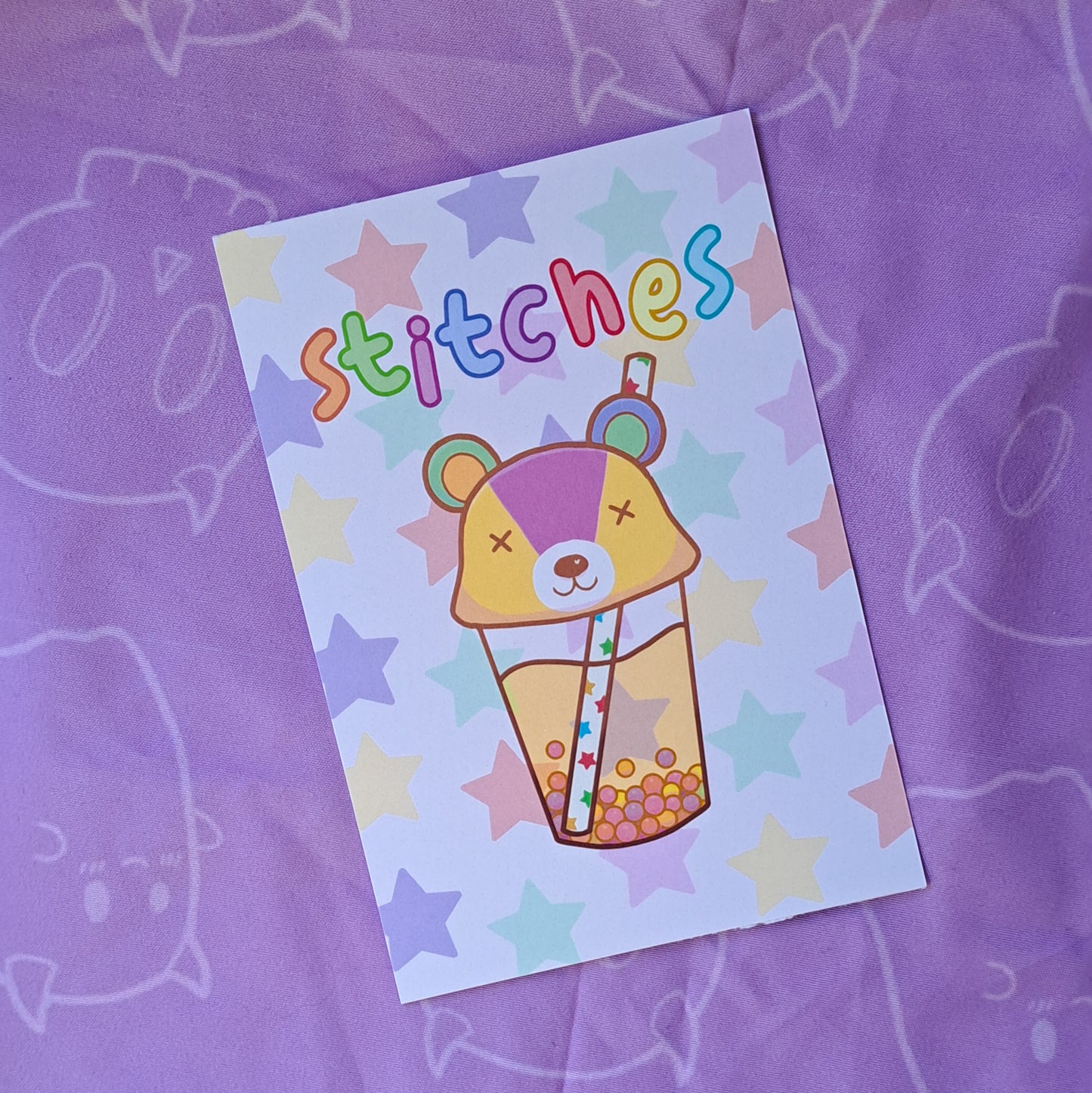 Stitches Villager Boba Art Print