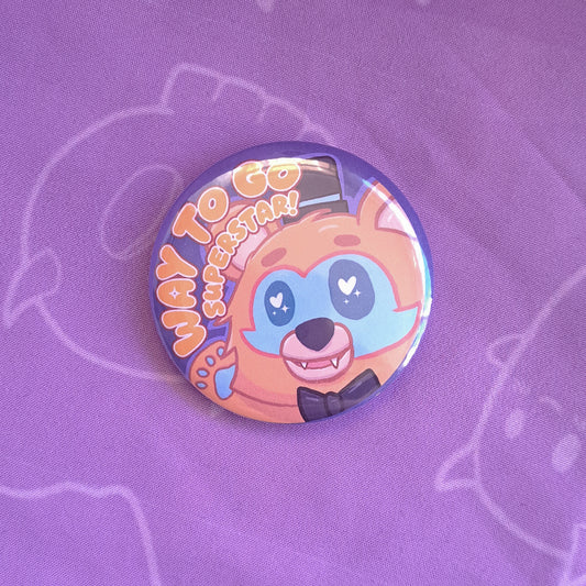 FNAF Glamrock Freddy 58mm Button Badge